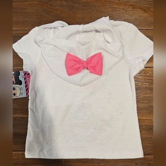 L.O.L. SURPRISE! NWT GIRL'S GRRRL POWER GLITTER GRAPHIC T-SHIRT HOOD& BOW SIZE 4 - Picture 2 of 6